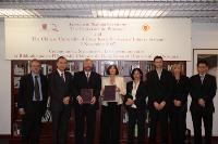 From left: Prof. Noel Dutrait, Prof. Jack Cheng, Dr. Colin Storey, Mrs. Martine Mollet, Ms. Sylvie Tourpin, and (1st right) Prof. Gilbert Fong.